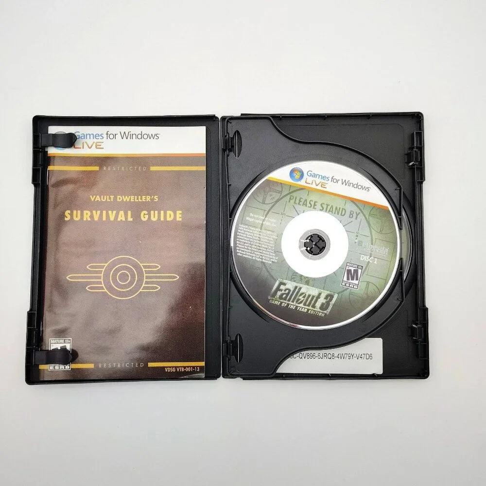 Fallout 3 Game of Year PC DVD Games Windows Live Complete Used Not Tested